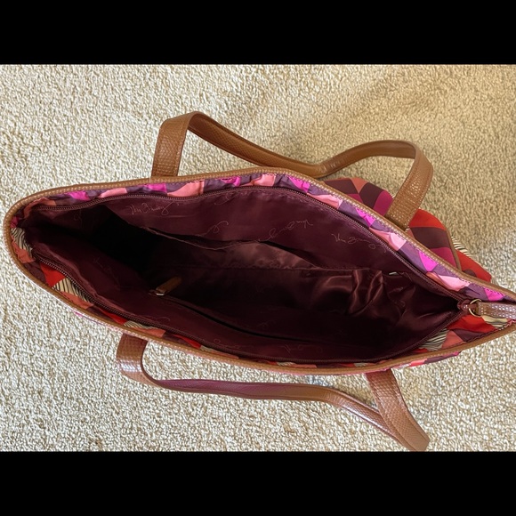 Vera Bradley Large Nylons Chevron Print Purse Excellent Condition - Picture 2 of 4